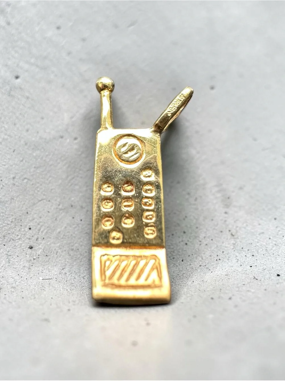 14K Yellow Gold Cell Phone Pendant Charm by Aurafin (2.3g)